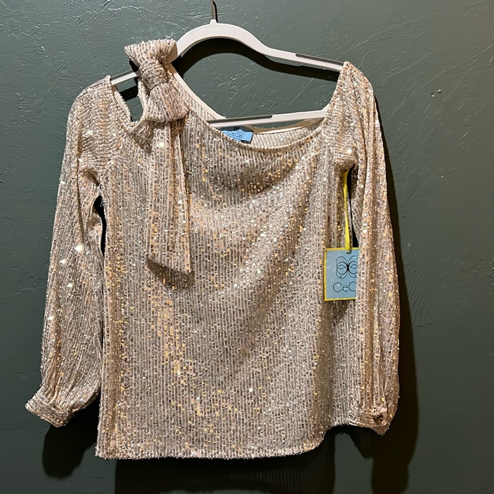 Sequin Long Sleeve Shirt